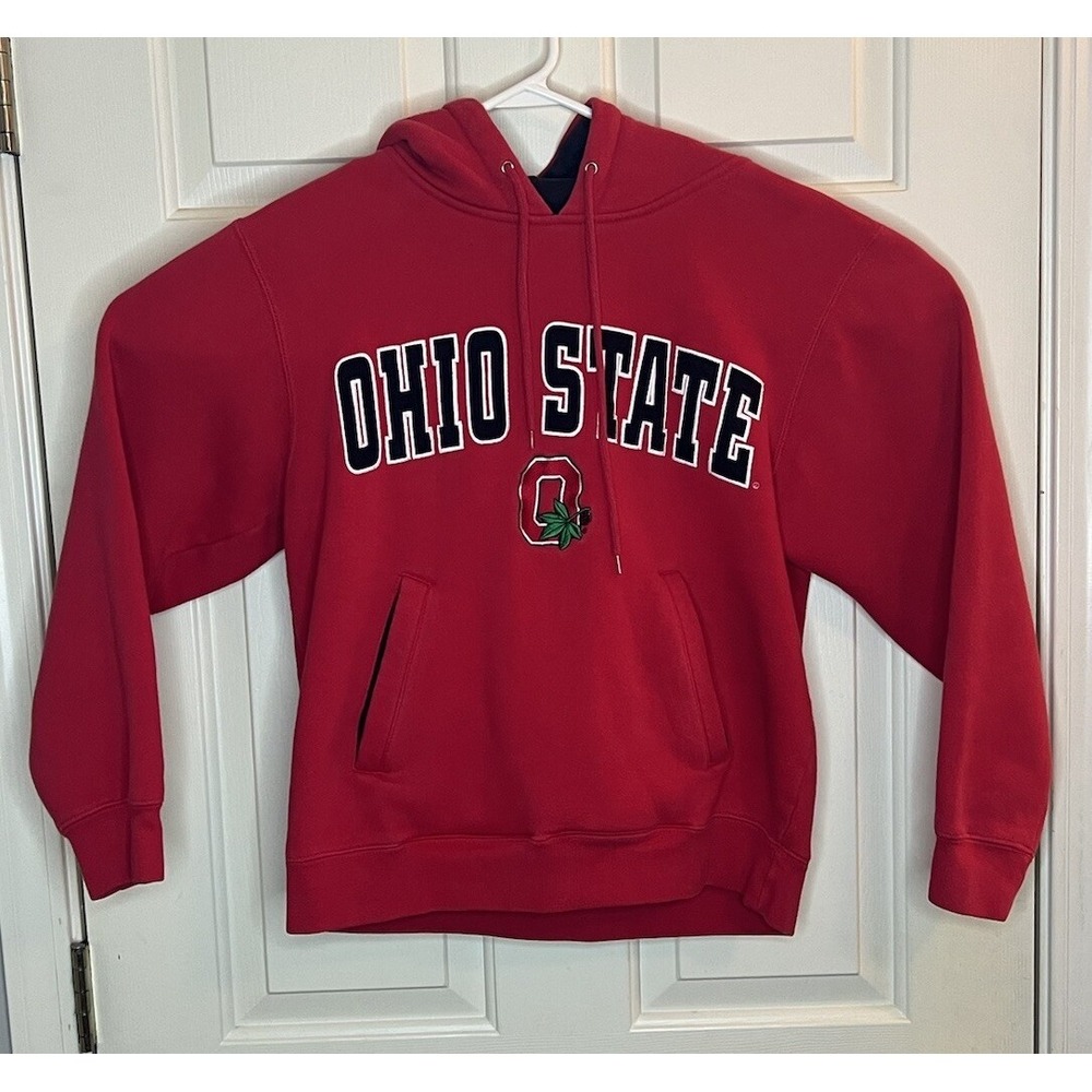 Vintage Ohio State Hoodie Sweatshirt Small Red White Champs Sports Team Edition‎